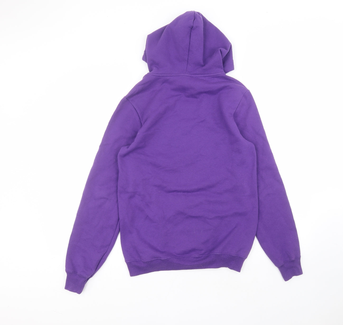 District Mens Purple  Cotton Pullover Hoodie Size XS