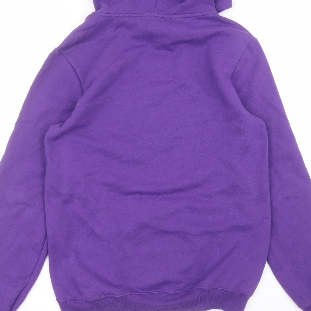 District Mens Purple  Cotton Pullover Hoodie Size XS