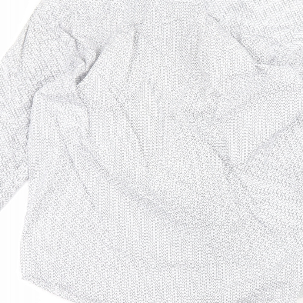 Taylor & Wright Mens White  Cotton  Dress Shirt Size 15.5 Collared