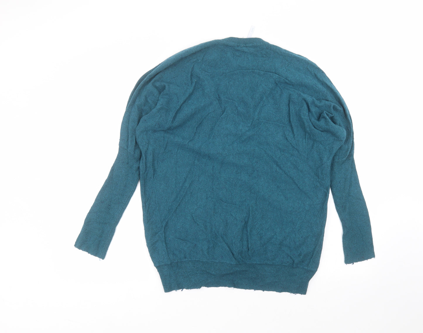 Note Womens Blue V-Neck  Viscose Cardigan Jumper Size 16