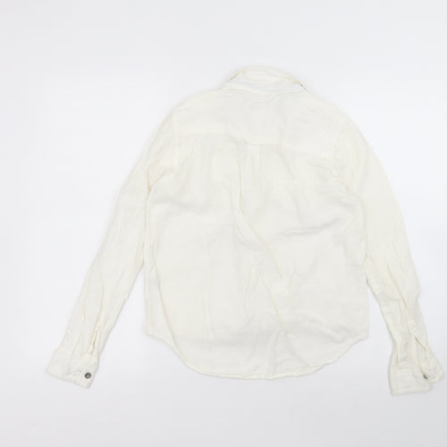 Atmosphere Womens White  Cotton Basic Button-Up Size 8 Collared