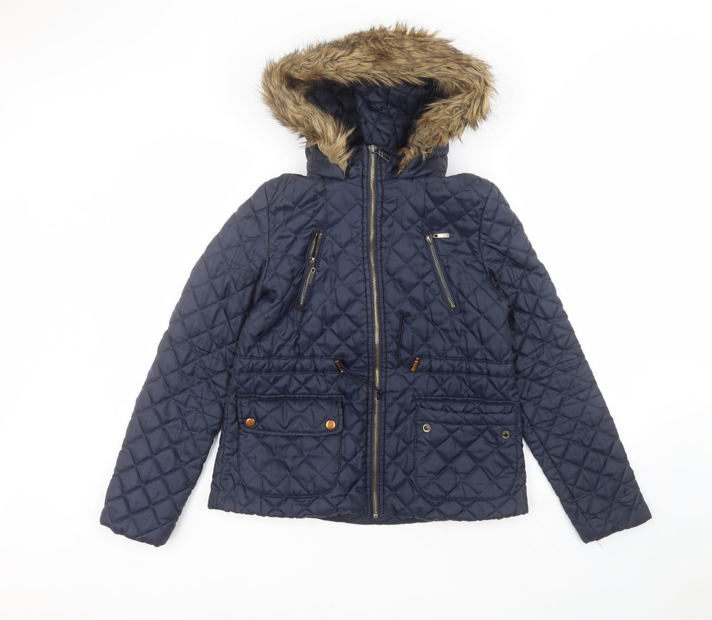 New Look Womens Blue   Parka Coat Size 12