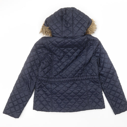 New Look Womens Blue   Parka Coat Size 12