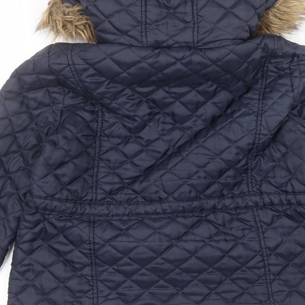 New Look Womens Blue   Parka Coat Size 12