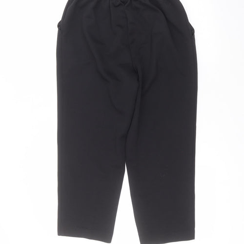 Marks and Spencer Womens Black  Polyester Trousers  Size 16 L22 in Regular