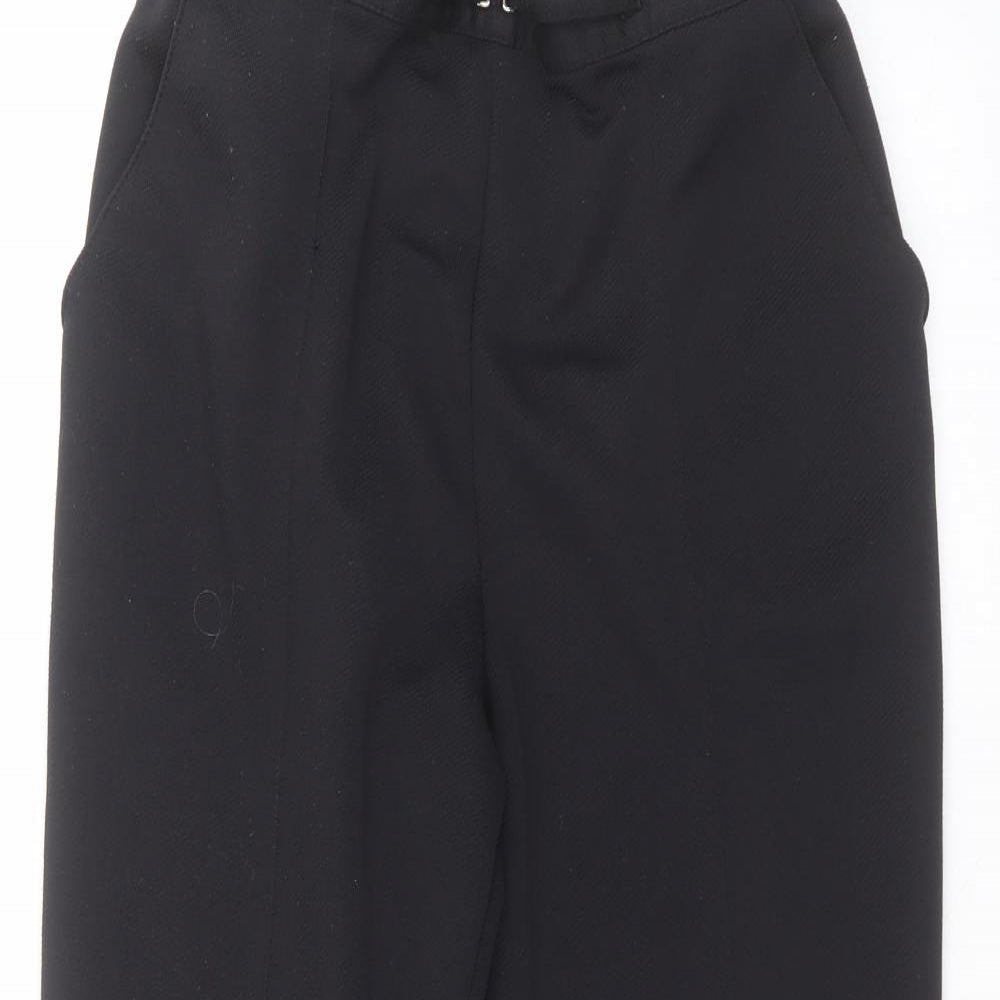 Marks and Spencer Womens Black  Polyester Trousers  Size 16 L22 in Regular