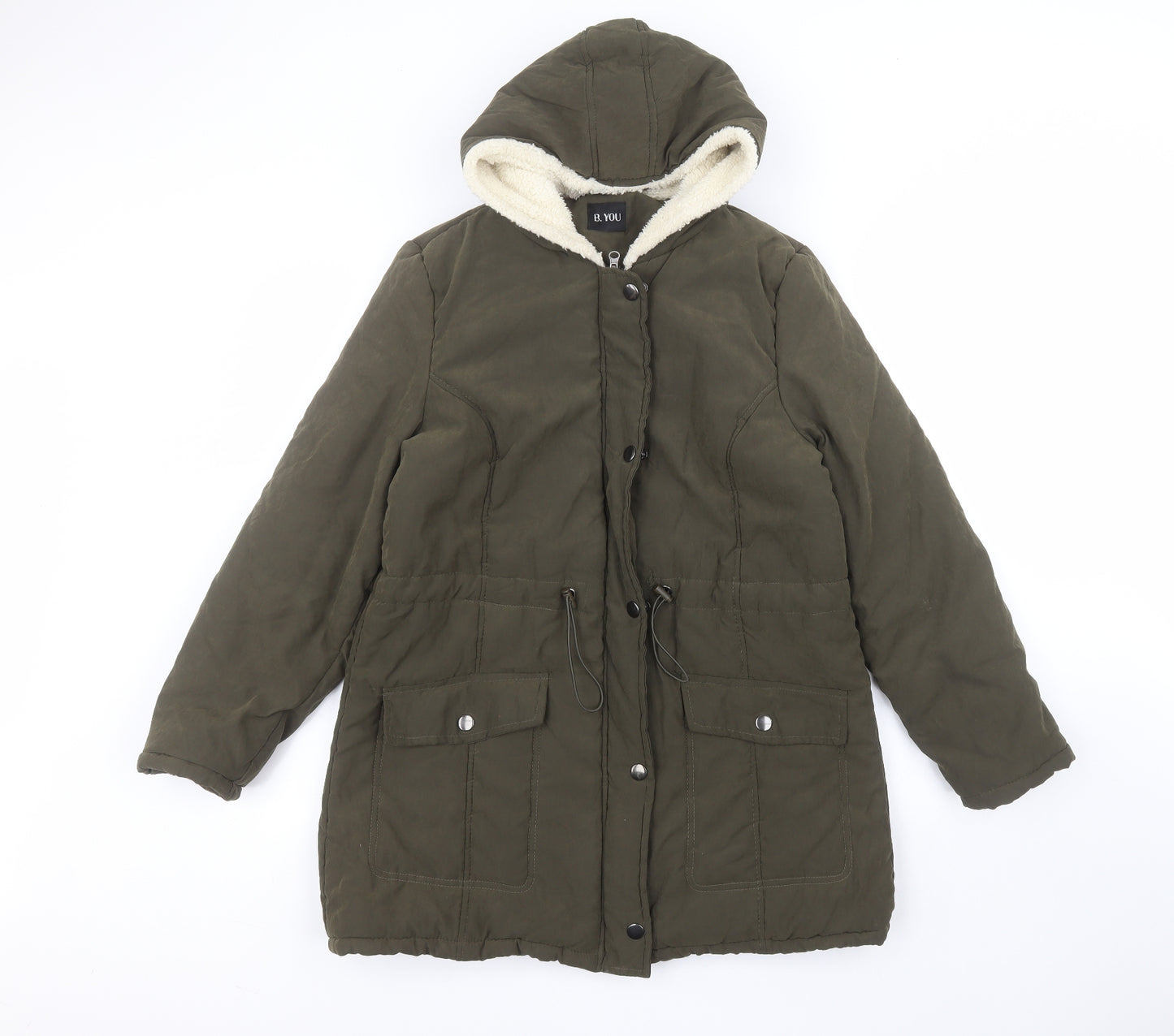 B.you Womens Green   Parka Coat Size 14
