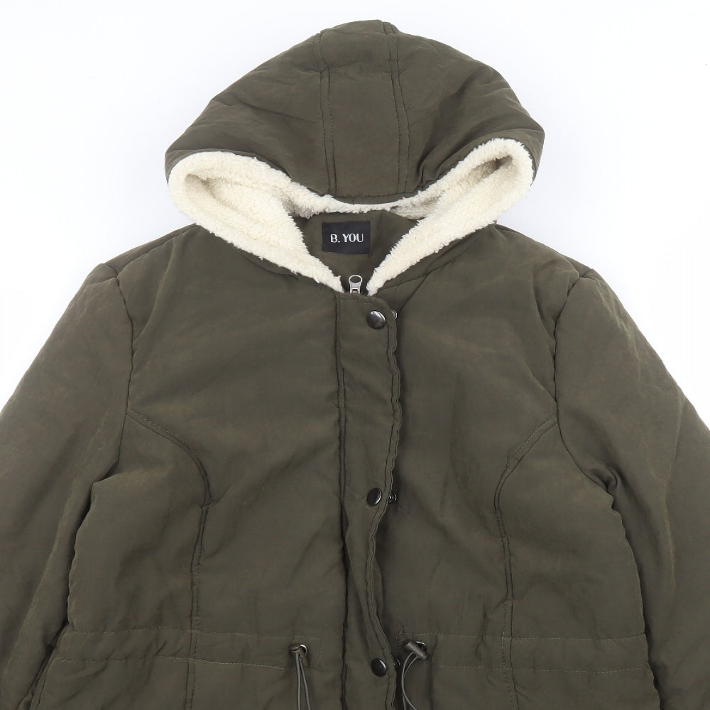 B.you Womens Green   Parka Coat Size 14