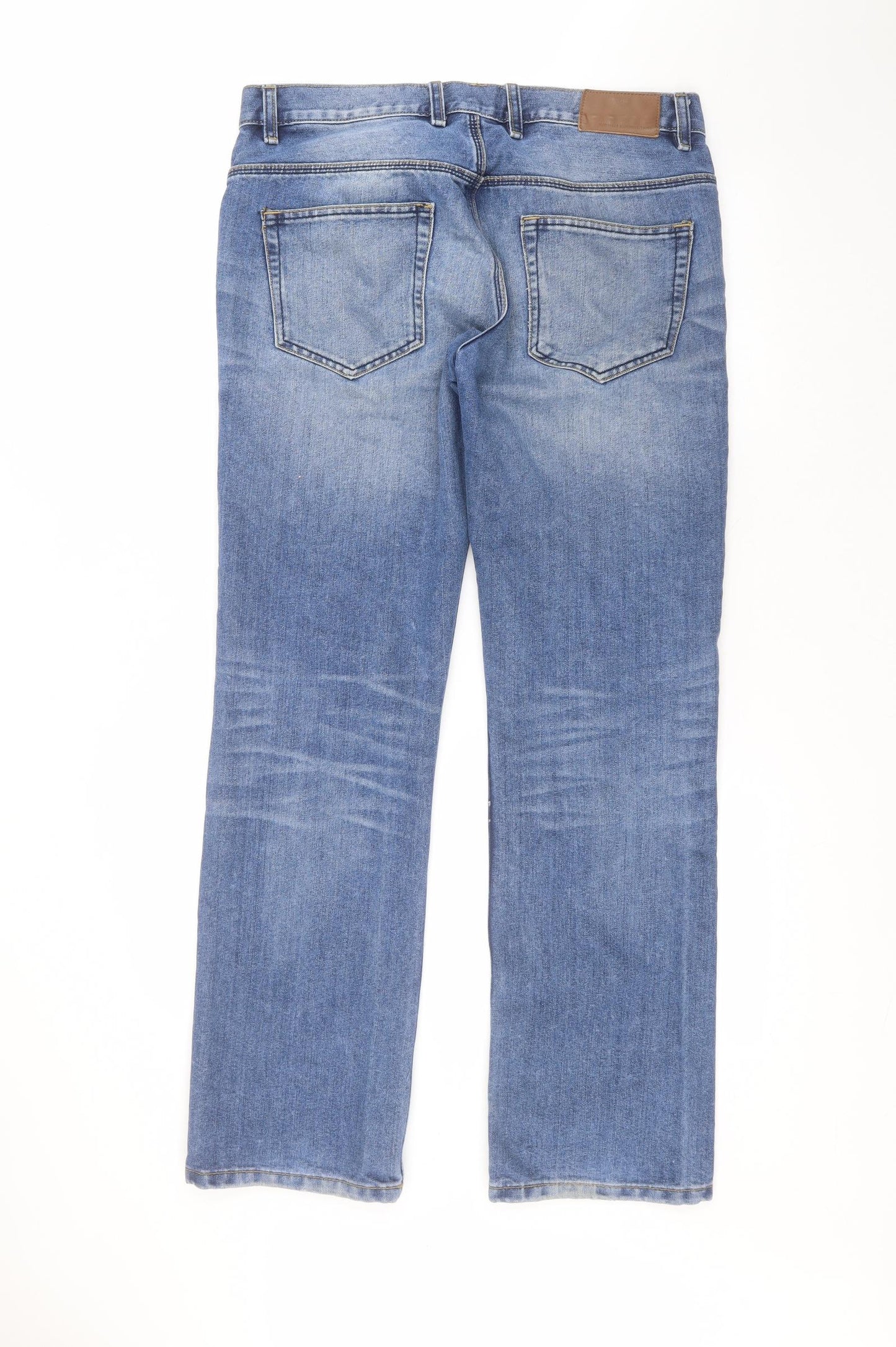 French Connection Mens Blue  Cotton Straight Jeans Size 34 in L32 in Regular