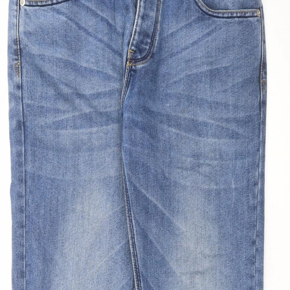 French Connection Mens Blue  Cotton Straight Jeans Size 34 in L32 in Regular