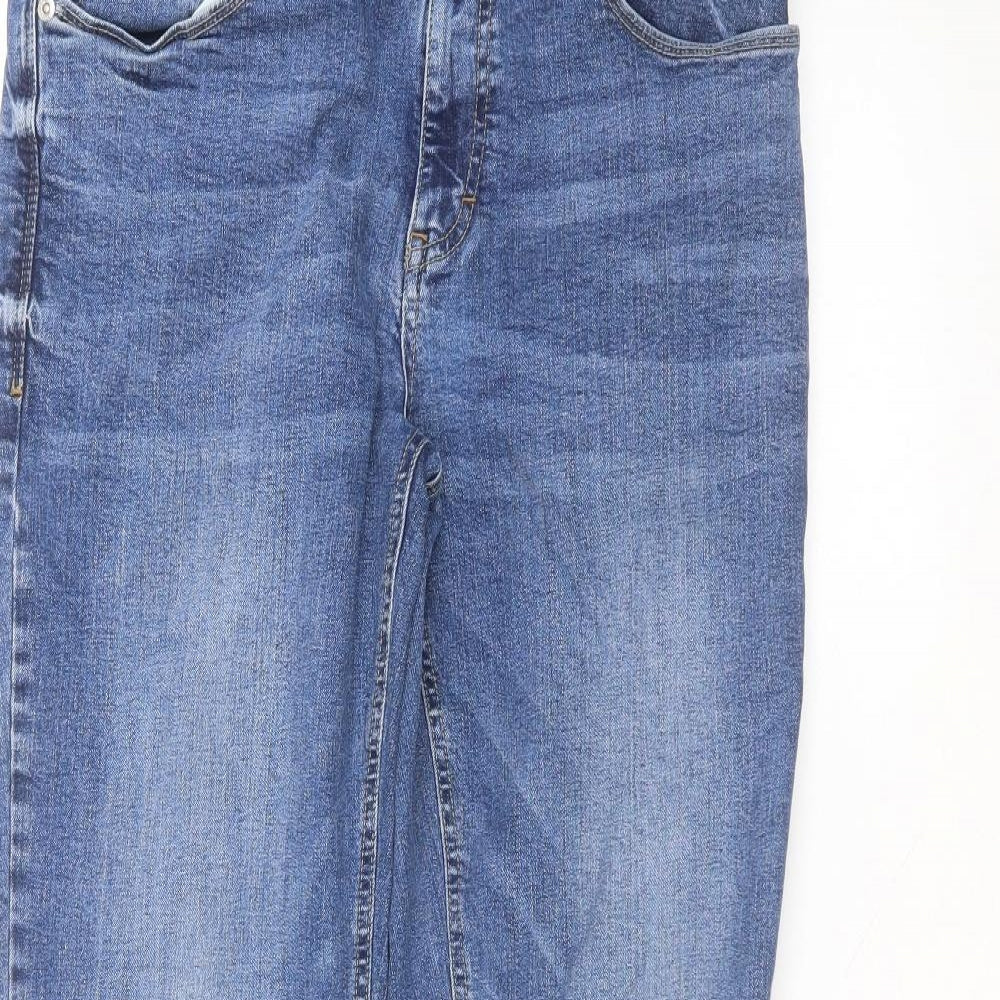 F&F Mens Blue  Cotton Straight Jeans Size 34 in L32 in Regular