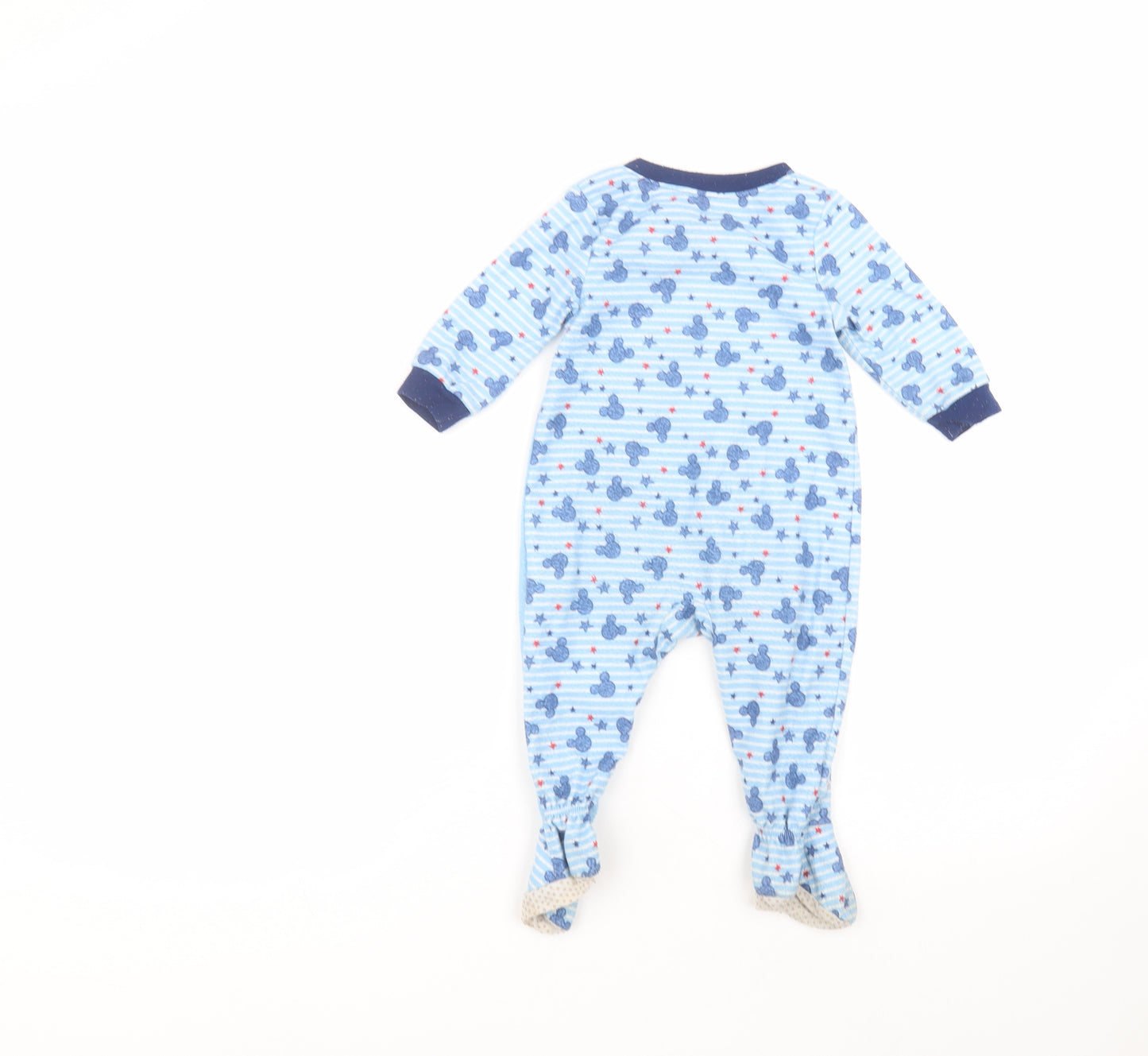 Disney Baby Blue Striped Polyester Coverall One-Piece Size 12 Months