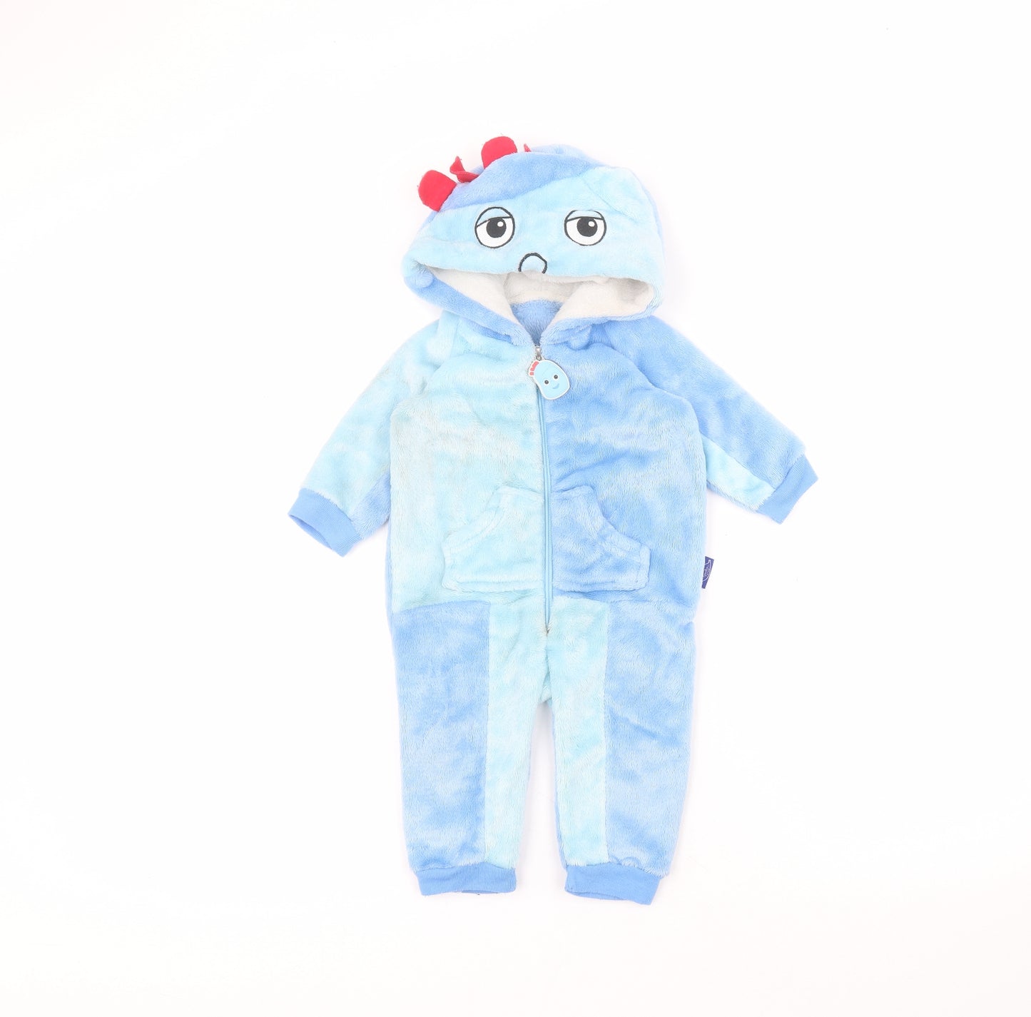 la night garden Baby Blue Solid Polyester Babydoll One Piece Size 12-18 Months