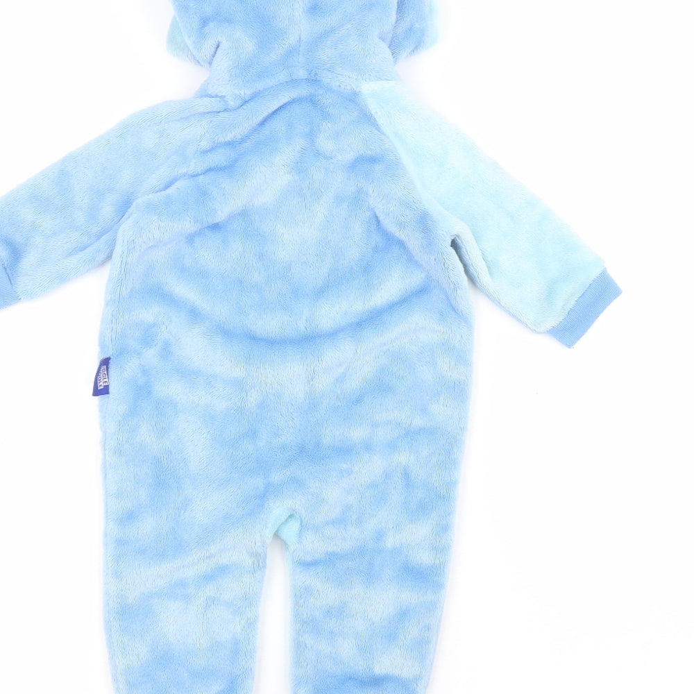la night garden Baby Blue Solid Polyester Babydoll One Piece Size 12-18 Months
