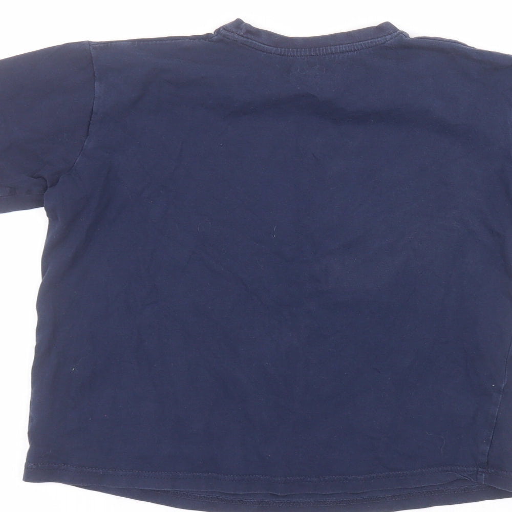 AIRWALK Boys Blue  Cotton Basic T-Shirt Size 9-10 Years Round Neck