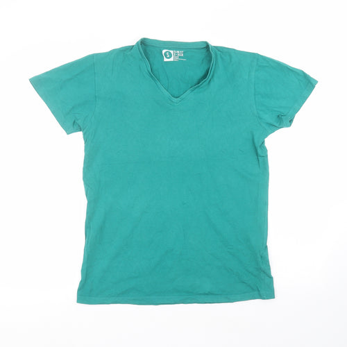 Cedar Wood State Mens Green  Cotton  T-Shirt Size S Round Neck