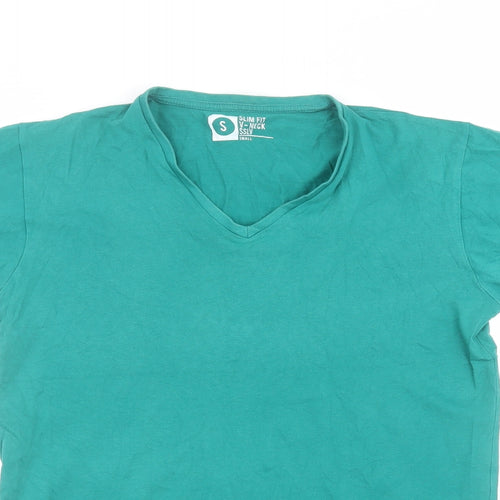 Cedar Wood State Mens Green  Cotton  T-Shirt Size S Round Neck