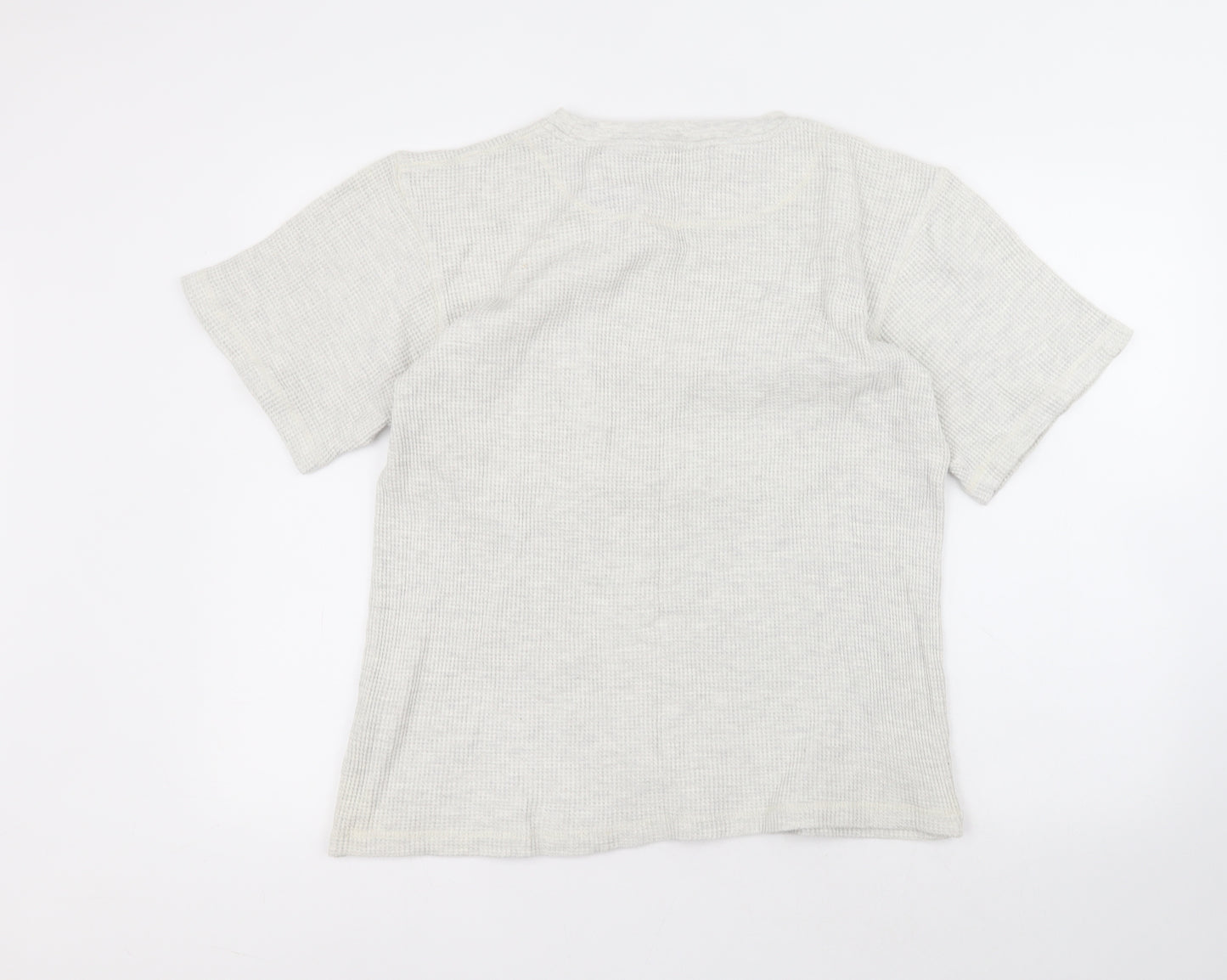 Fosters Womens White Round Neck  Cotton Pullover Jumper Size S