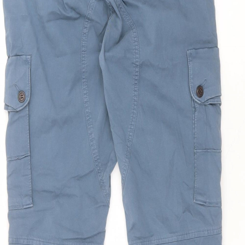 JACK & JONES Mens Blue  Cotton Cargo Trousers Size 31 in L32 in Regular