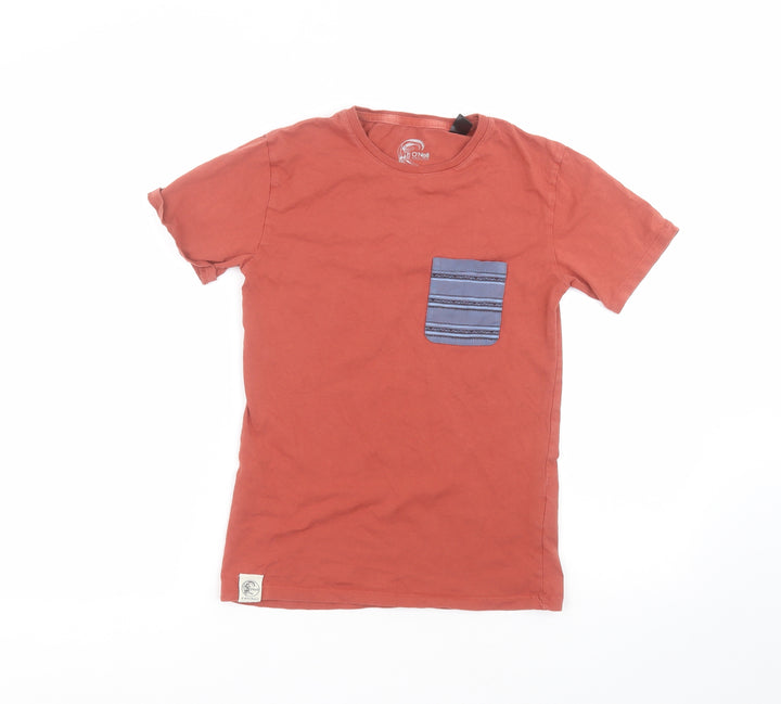 O'Neal Boys Brown Cotton Basic T-Shirt Size 10 Years Round Neck