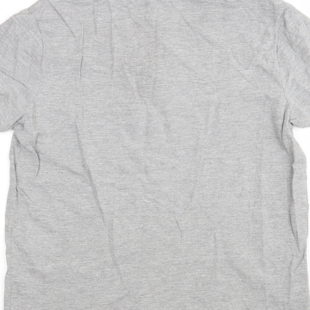 George Mens Grey  Cotton  Polo Size M Collared
