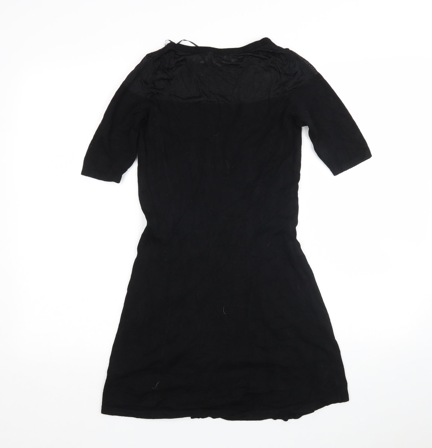 F&F Womens Black  Viscose Jumper Dress  Size 8  Round Neck