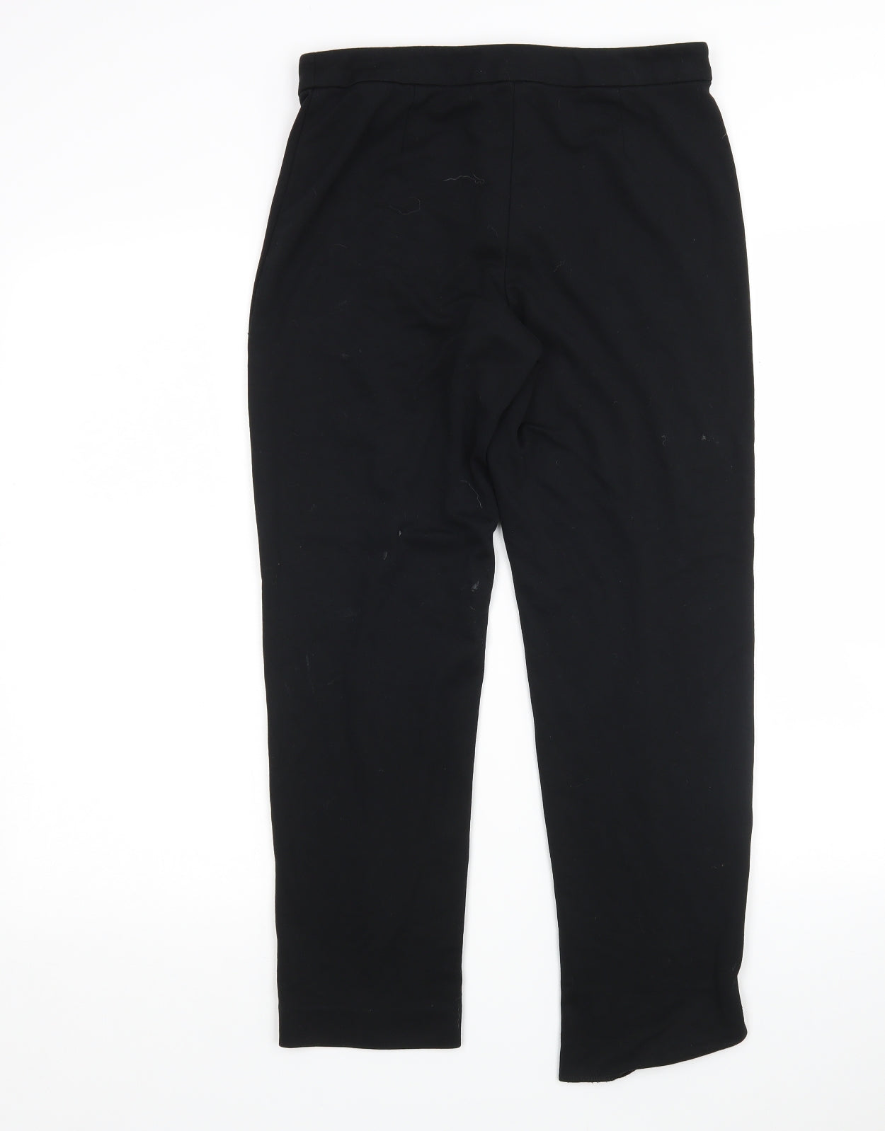 M&S Womens Black  Viscose Trousers  Size 8 L26 in Regular