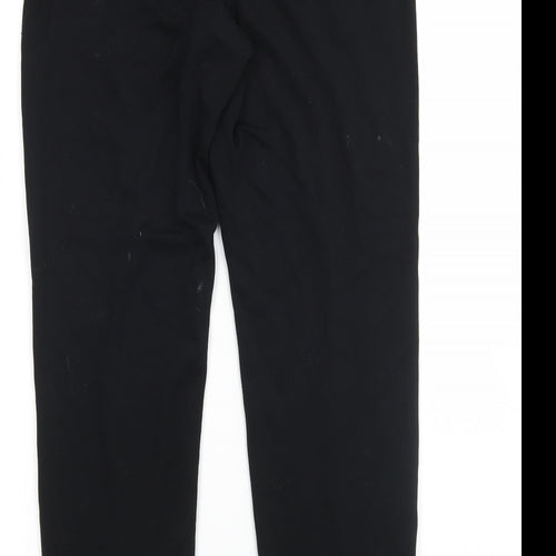 M&S Womens Black  Viscose Trousers  Size 8 L26 in Regular