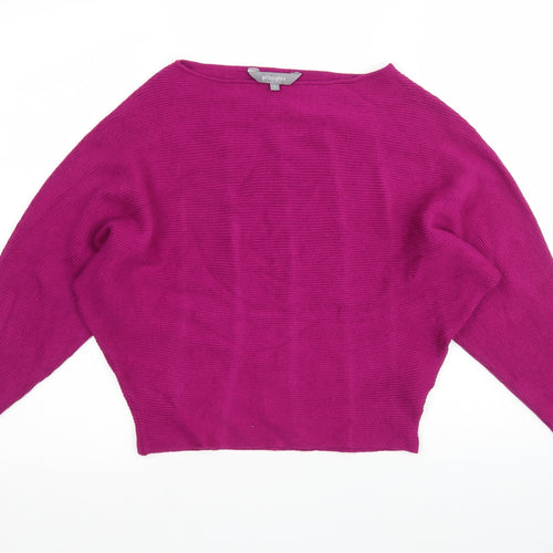 Priciples Womens Pink Round Neck  Viscose Pullover Jumper Size S