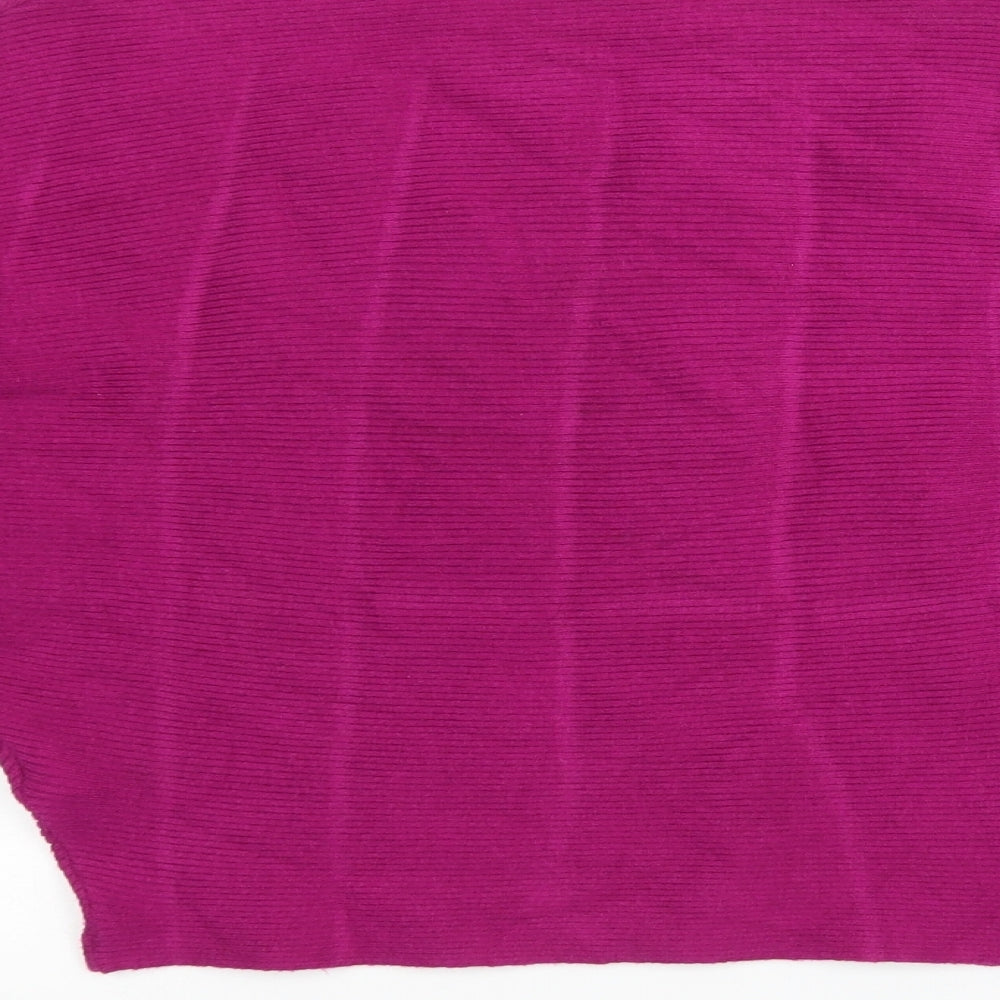 Priciples Womens Pink Round Neck  Viscose Pullover Jumper Size S