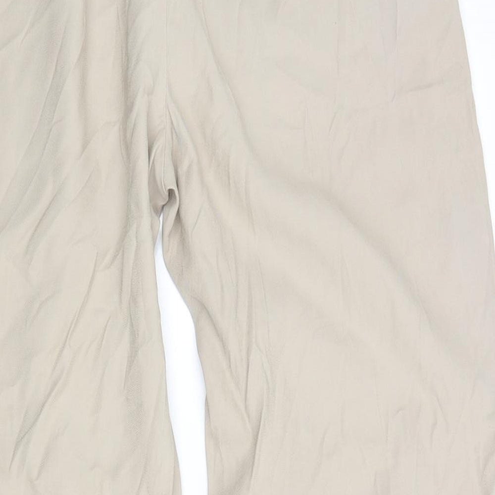 F&F Womens Beige  Viscose Trousers  Size 16 L29 in Regular