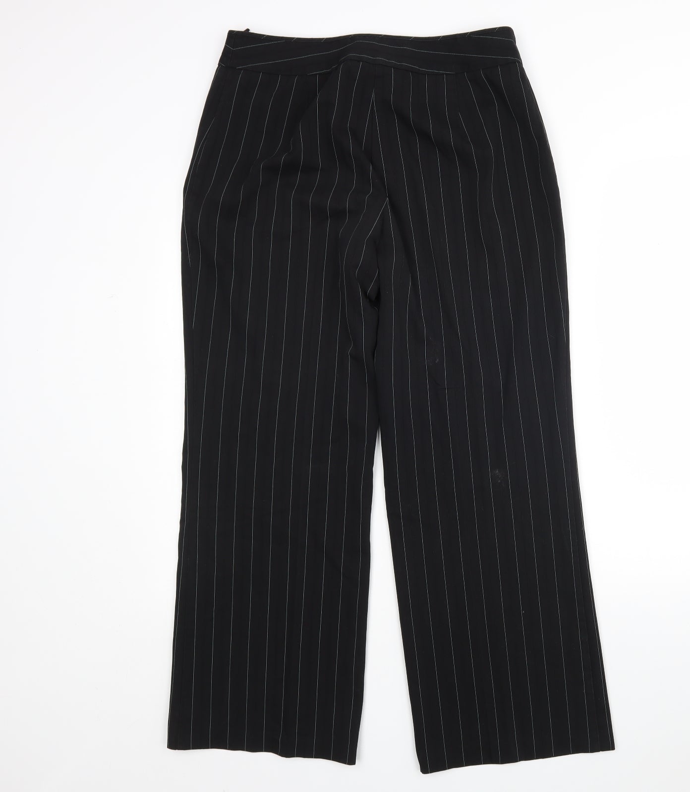 m&s Womens Multicoloured Striped Polyester Trousers  Size 12 L29 in Regular