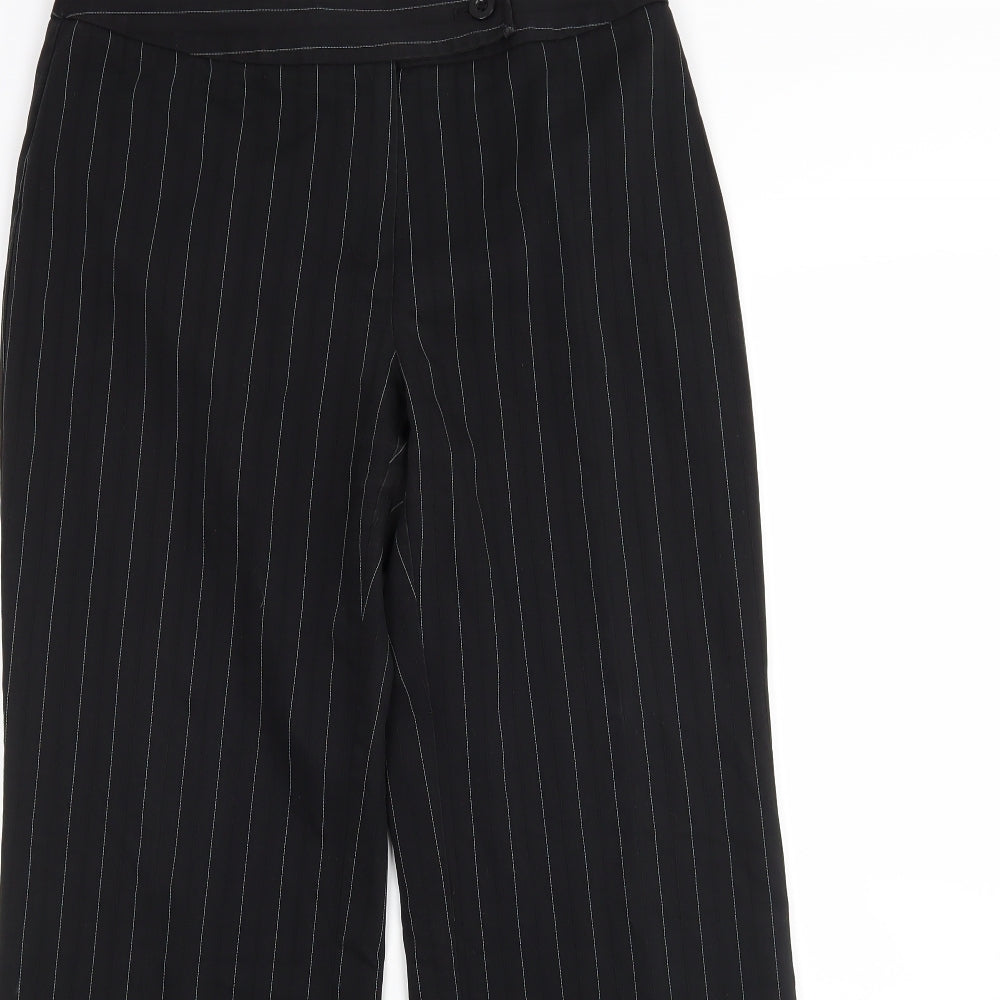 m&s Womens Multicoloured Striped Polyester Trousers  Size 12 L29 in Regular