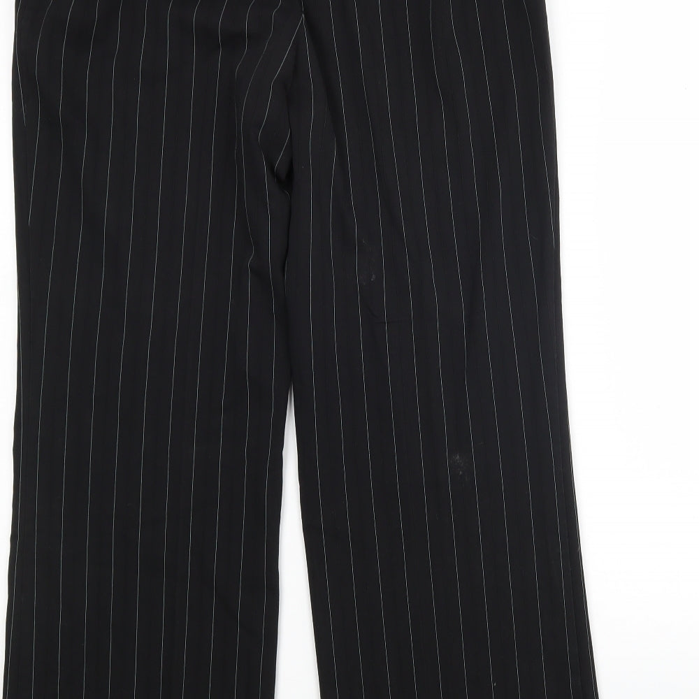 m&s Womens Multicoloured Striped Polyester Trousers  Size 12 L29 in Regular