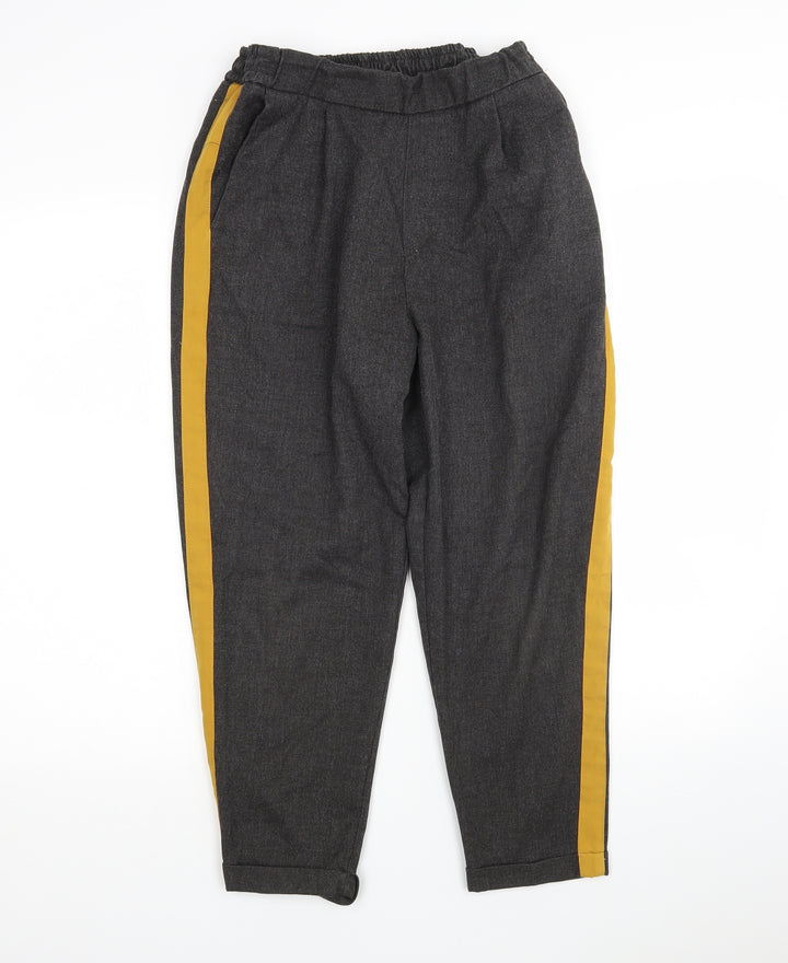 Pull&Bear Womens Multicoloured Polyester Cropped Trousers Size M L25 in Regular