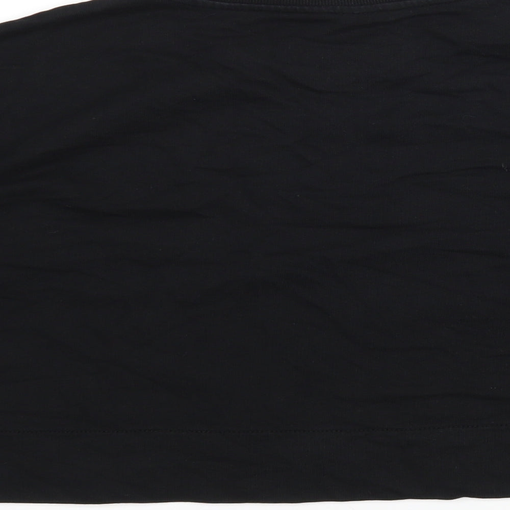 H&M Womens Black  Cotton Pullover Sweatshirt Size XS