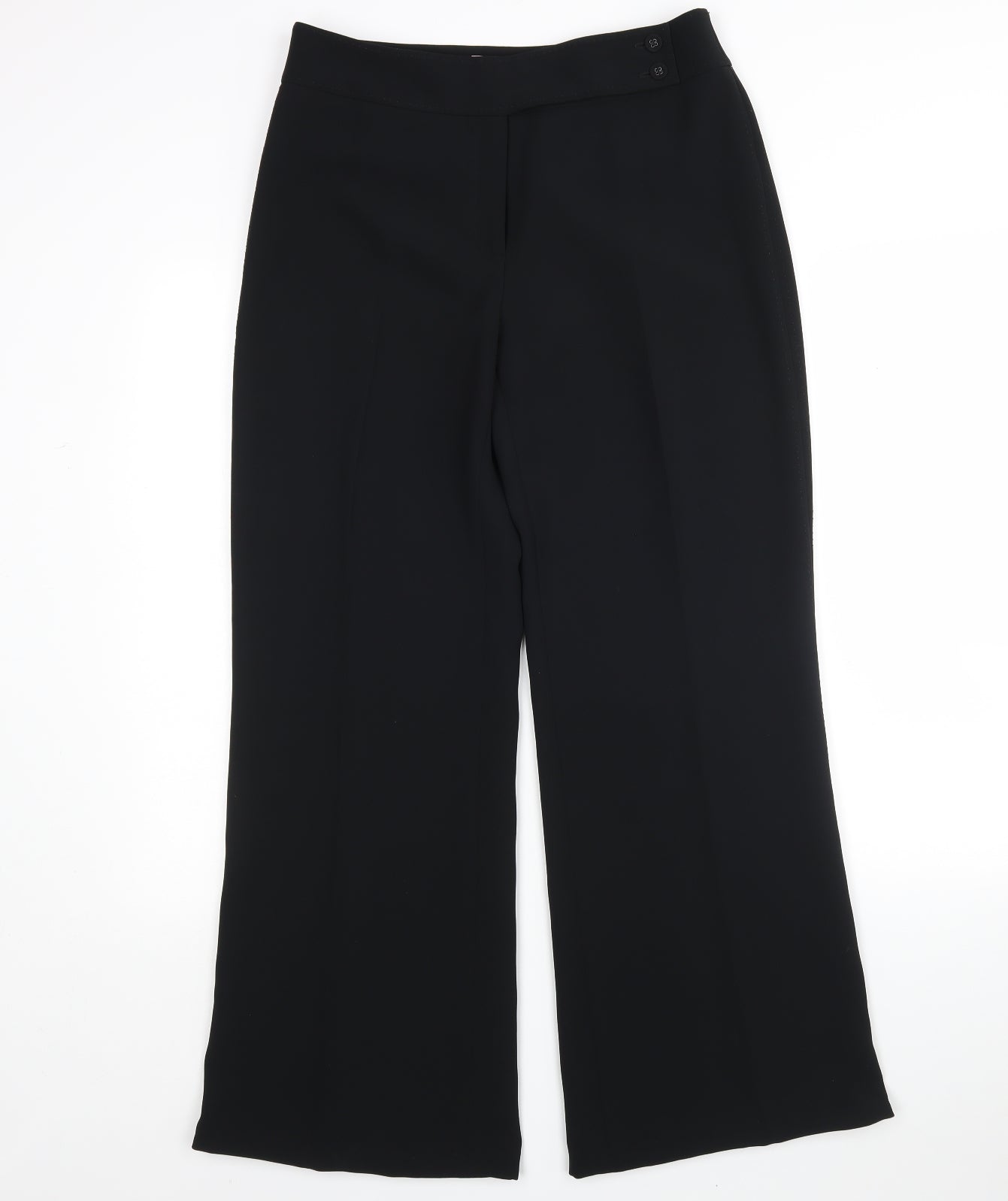 NEXT Womens Black  Polyester Trousers  Size 10 L30 in Regular