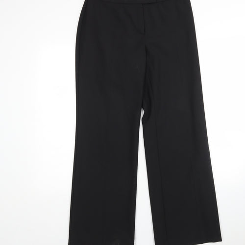 M&S Womens Black  Polyester Trousers  Size 10 L31 in Regular