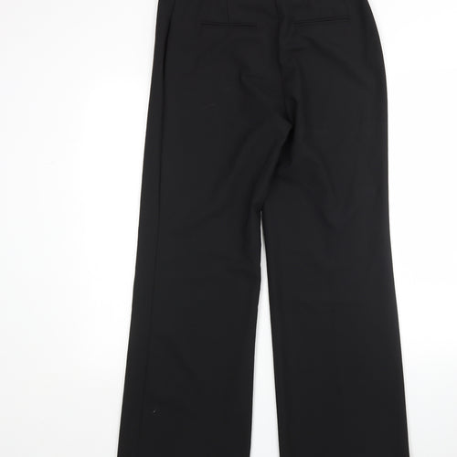 M&S Womens Black  Polyester Trousers  Size 10 L31 in Regular