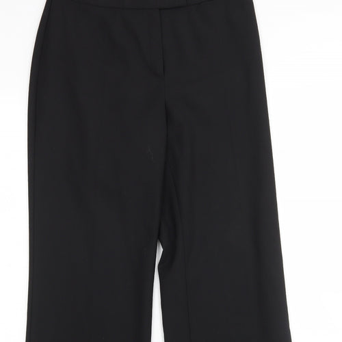 M&S Womens Black  Polyester Trousers  Size 10 L31 in Regular