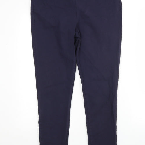 M&Co Womens Blue  Viscose Trousers  Size 16 L28 in Regular