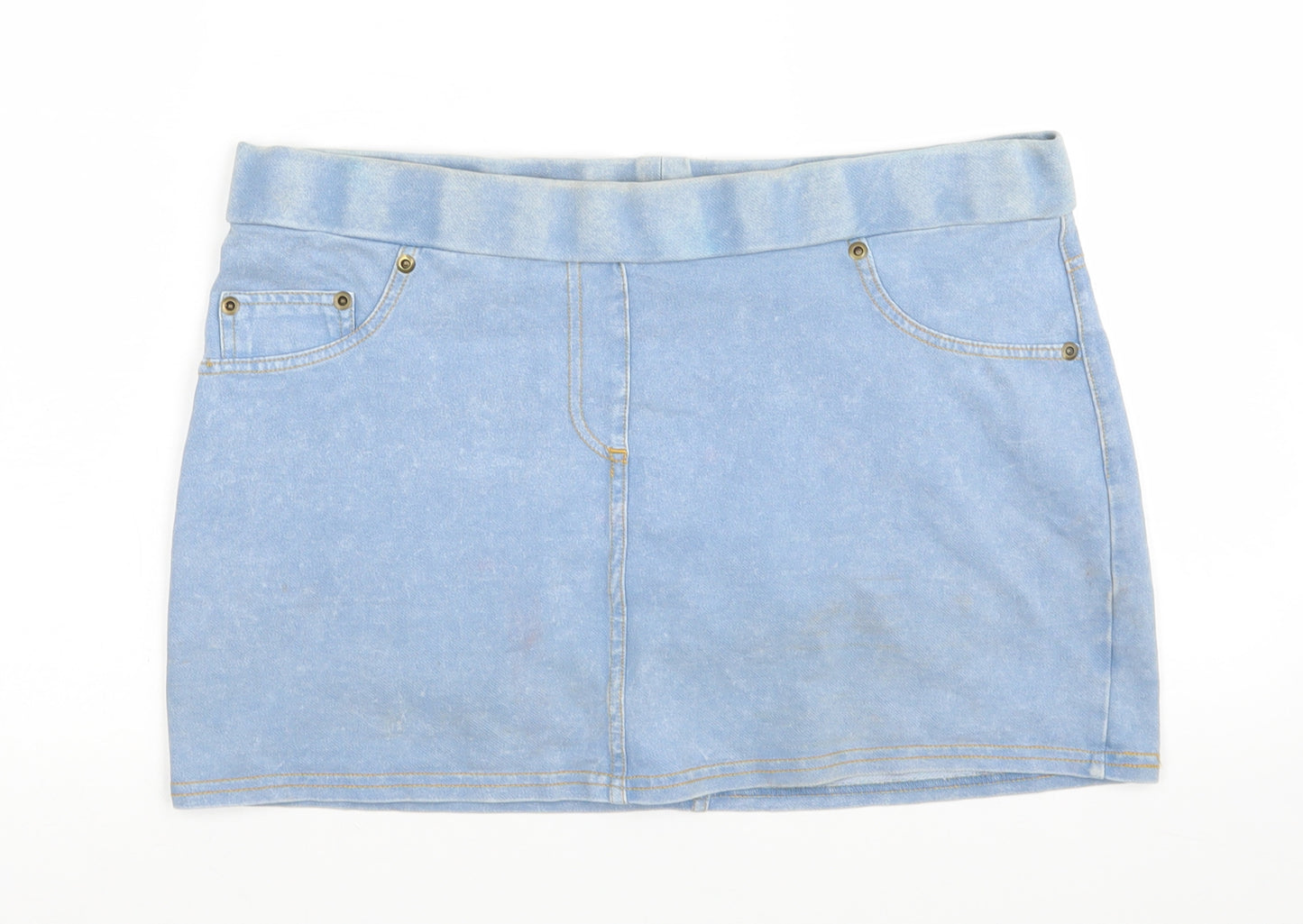 George Womens Blue  Polyester Mini Skirt Size 10