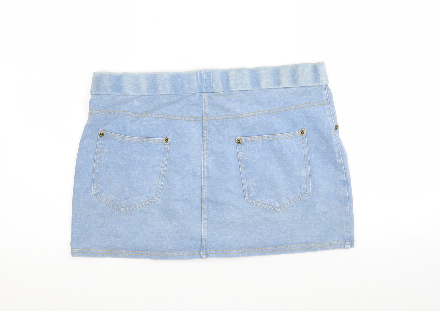 George Womens Blue  Polyester Mini Skirt Size 10