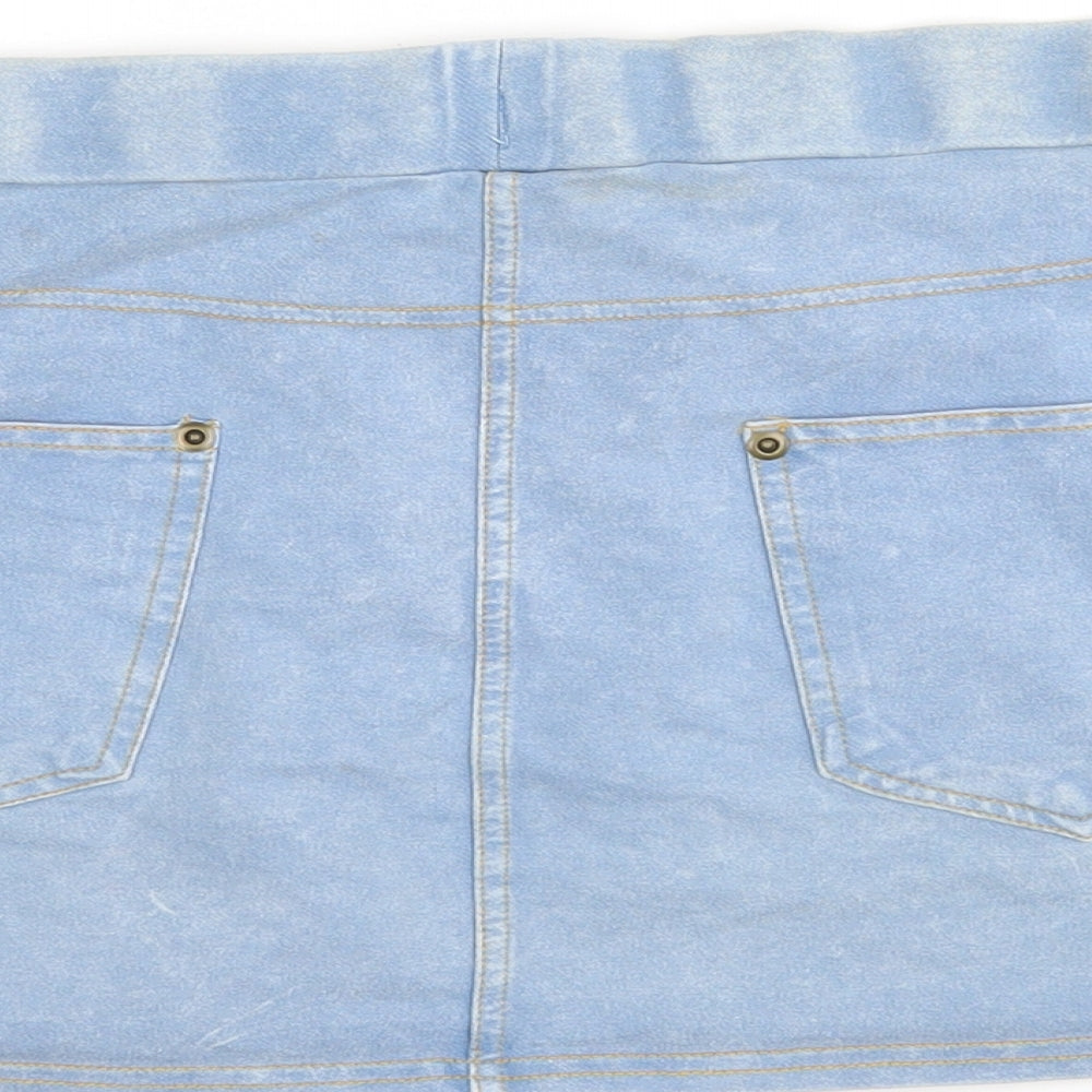 George Womens Blue  Polyester Mini Skirt Size 10