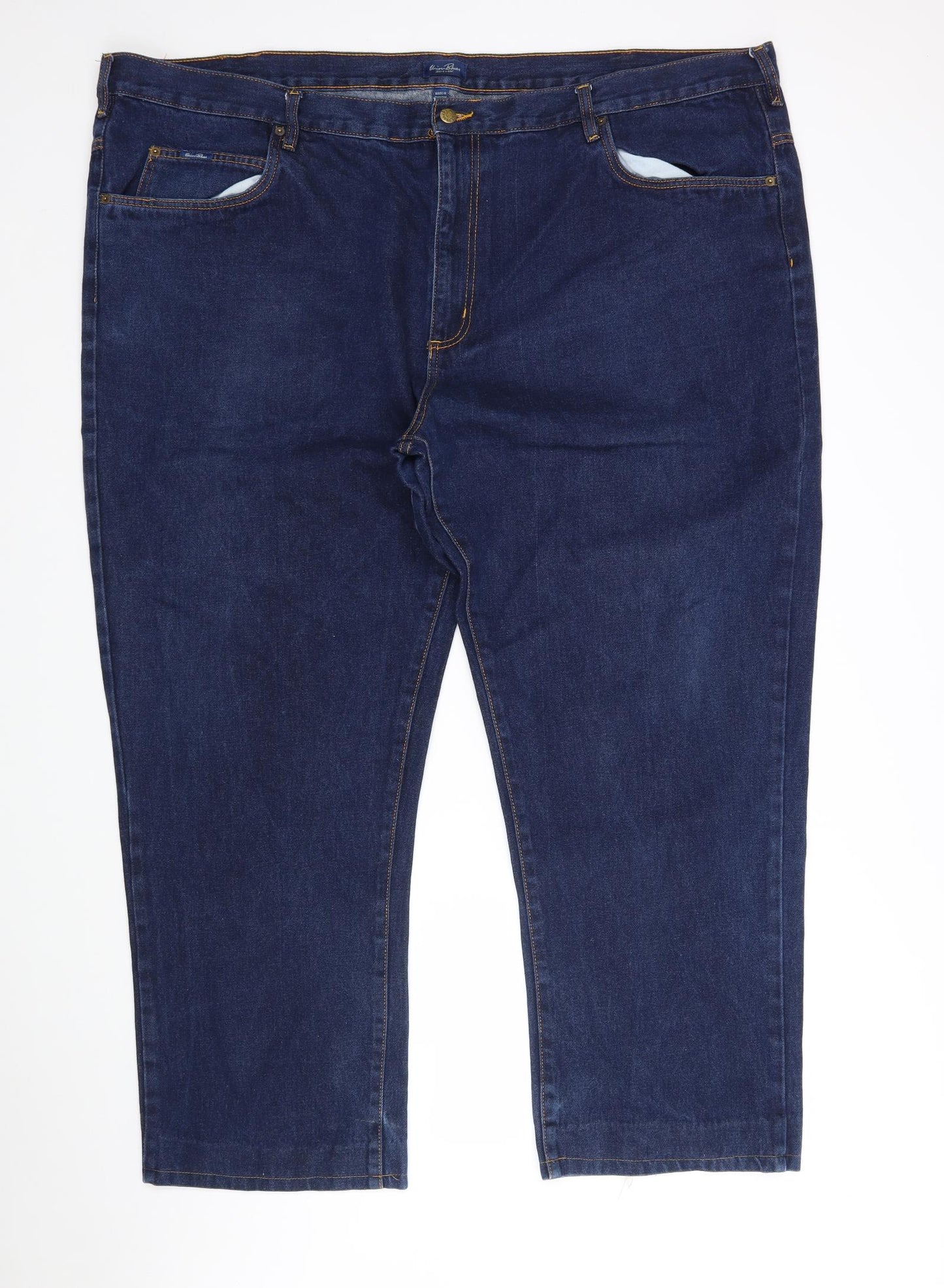 Union Blues Mens Blue  Cotton Straight Jeans Size 54 L29 in Regular