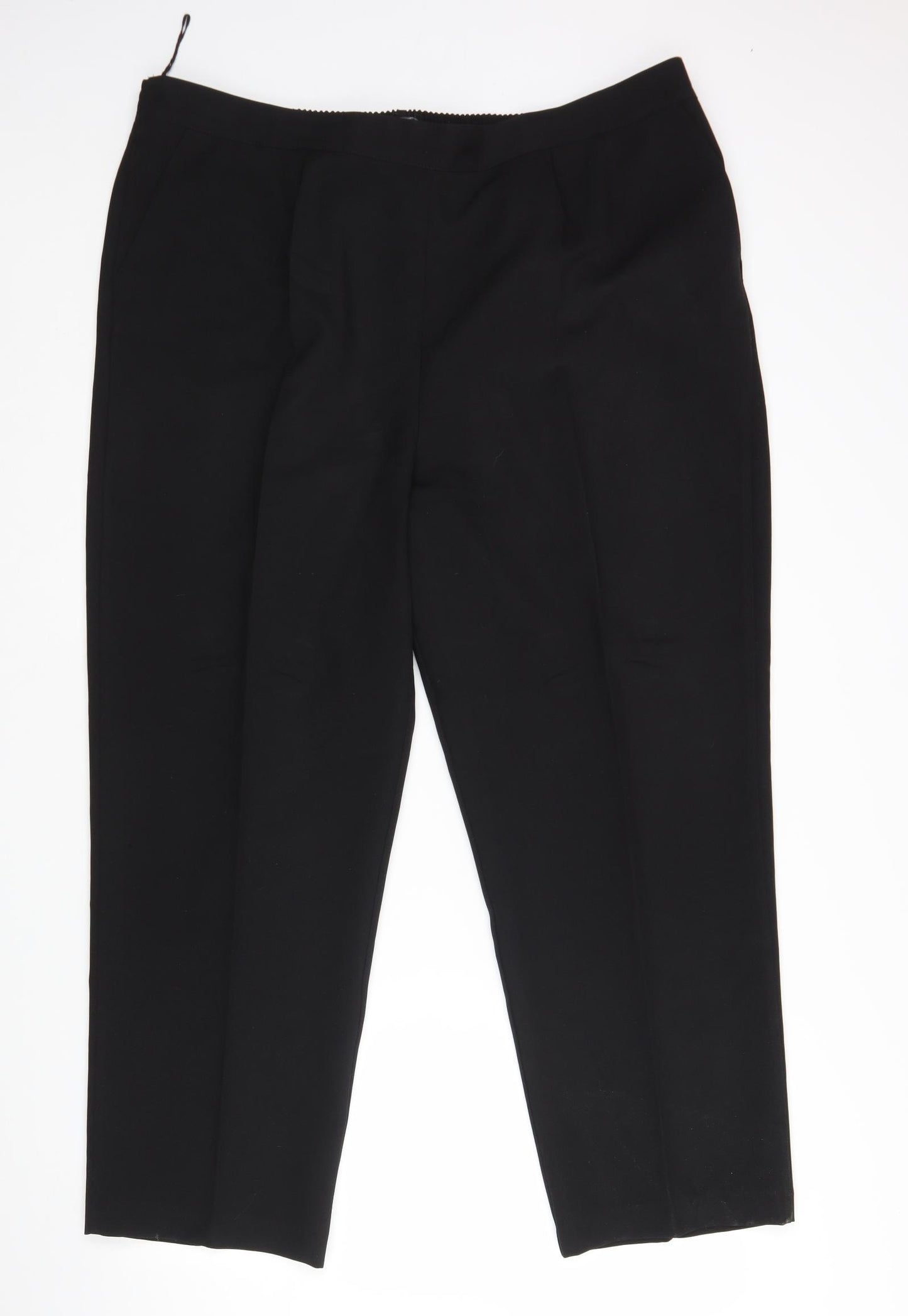 Bonmarché Womens Black  Polyester Trousers  Size 22 L29 in Regular