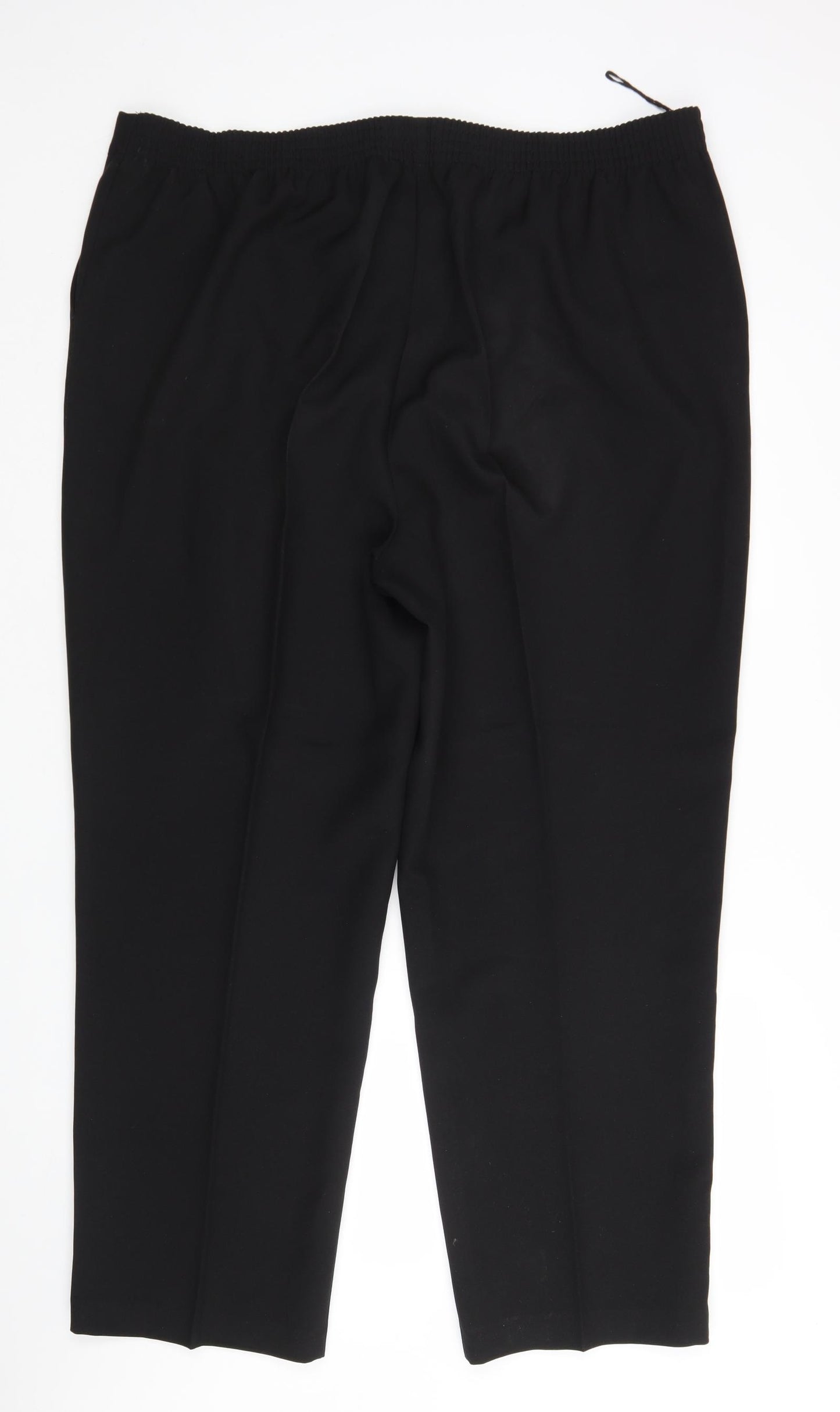 Bonmarché Womens Black  Polyester Trousers  Size 22 L29 in Regular