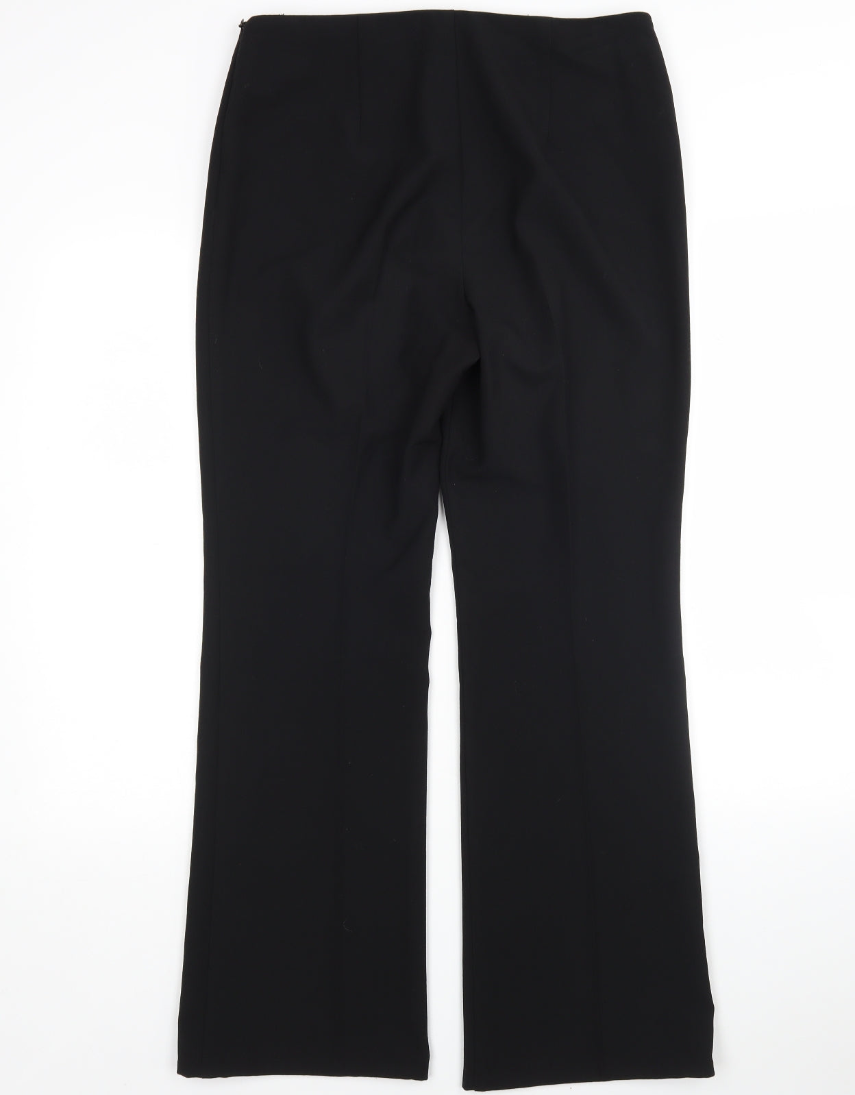 M&S Womens Black  Polyester Trousers  Size 12 L30 in Regular