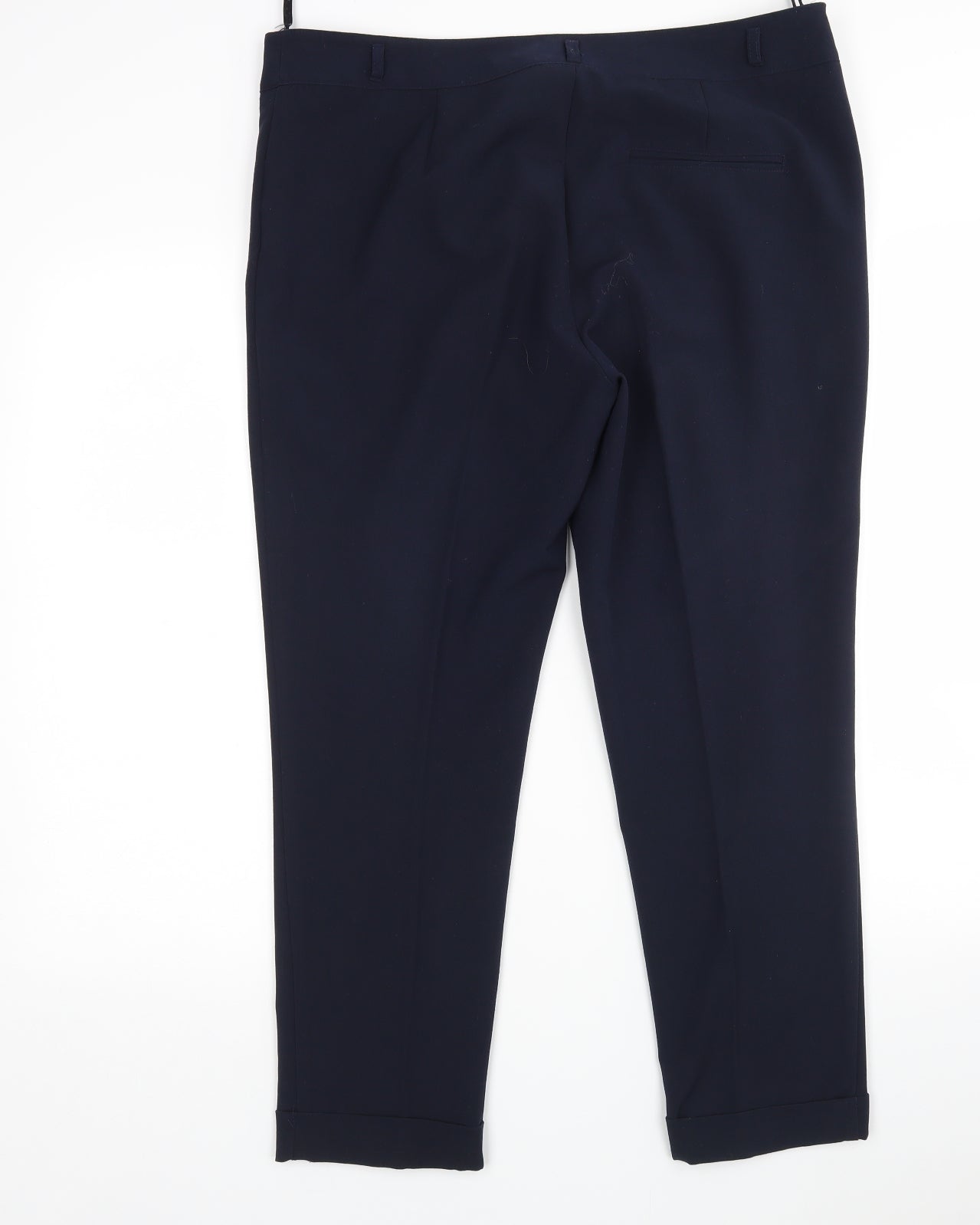 Papaya Womens Blue  Polyester Trousers  Size 16 L27 in Regular