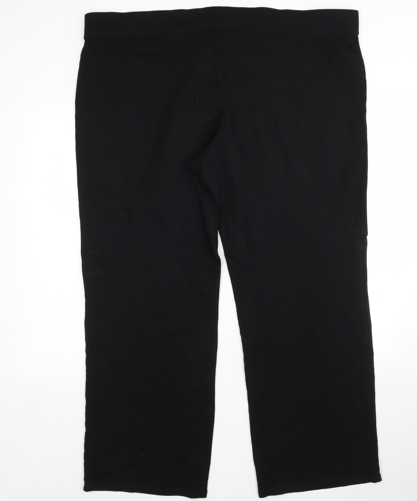 M&S Womens Black  Cotton Sweatpants Trousers Size 24 L30 in Regular